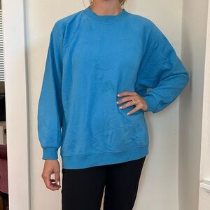 American Eagle Outfitters Blue Crew Neck Sweater